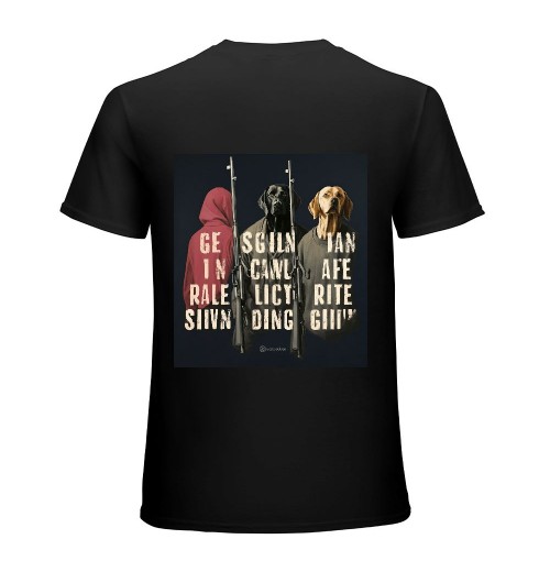 Ulloord I Like Dogs Guns And Maybe 3 People - Funny Gun - ON BACK T-Shirt