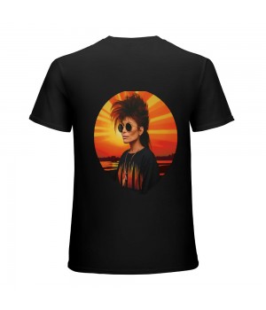 2022 Solid Retro Color Sunset  Music Men Women T-Shirt