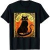 Ulloord Le Chat Noir The Black Cat Tee Art Nouveau Vintage T-Shirt