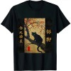 Ulloord Vintage Japan Art - Japanese Theme Retro Print Black Cat T-Shirt