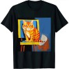 Ulloord Cute Artistic Cat - Cute Cat Painting Lion Art T-Shirt