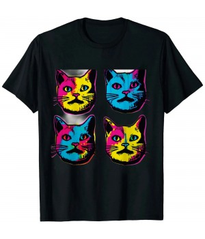 Ulloord The Four Kittenses Internet Pop Art  Cute T Shirt