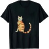 Ulloord Orange Cat Stretching Art cute orange kitty cats T-Shirt