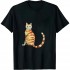 Ulloord Orange Cat Stretching Art cute orange kitty cats T-Shirt