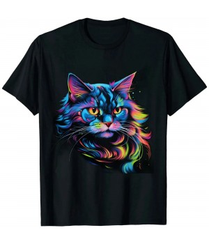 Ulloord Cute Colorful Cat for kitten lovers art Kitty cats T-Shirt