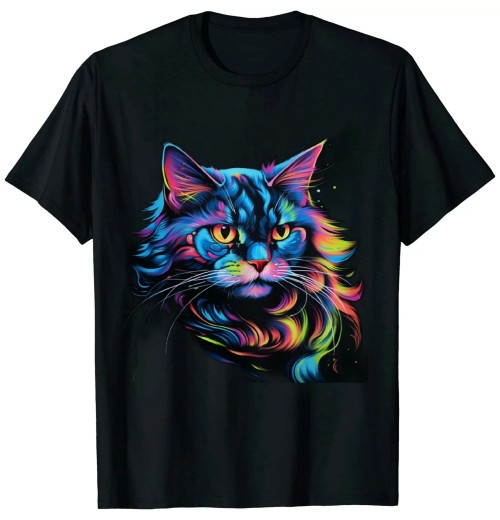 Ulloord Cute Colorful Cat for kitten lovers art Kitty cats T-Shirt