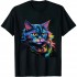 Ulloord Cute Colorful Cat for kitten lovers art Kitty cats T-Shirt