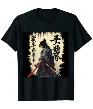 Ulloord Bushido Code Samurai Japanese Warrior Kanji T-Shirt