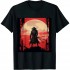 Ulloord Japanese Art Samurai Vintage Fighter Retro Design T-Shirt