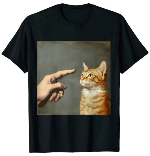 Ulloord Cute Aesthetic Funny Cat Art Graphic y2k Teen Girl T-Shirt