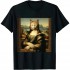 Ulloord Mona Lisa With Orange Cat Funny Art Painting T-Shirt