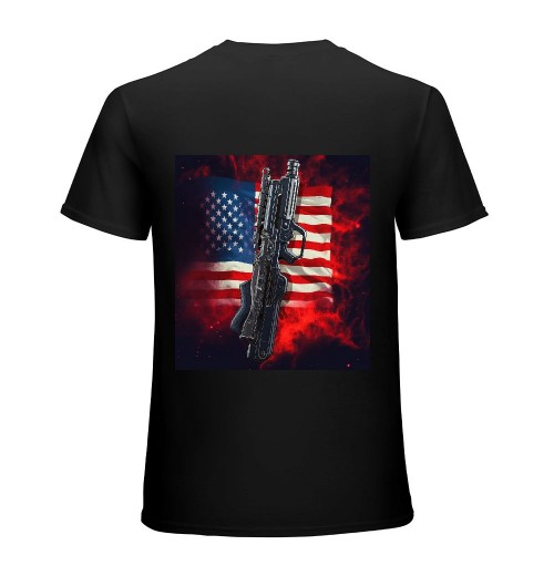 Funny  Lover Cordless Hole Puncher Vintage American Flag T-Shirt