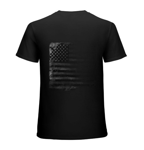 Ulloord Distressed Black USA Flag - United States Men's T-Shirt