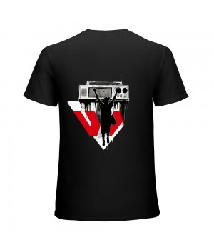 Logo Red Boombox Graphic T-Shirt T-Shirt (Black)