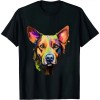 Ulloord Splash Art Cattle Dog T-Shirt | Blue heeler Lover Gifts