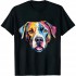 Ulloord Colorful Dog Splash Art Pitbull T-Shirt