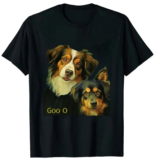 Ulloord Dog Van Gogh Funny Art T-Shirt