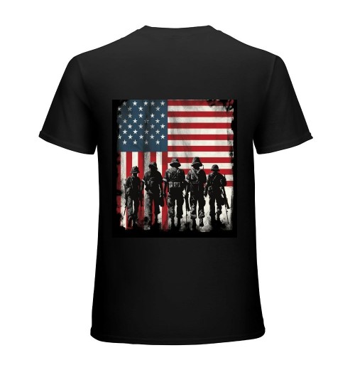 Ulloord Patriotic American Flag Thank You For Men Women Kid Girl Boy T-Shirt