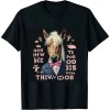 Ulloord Dog And Horse Lover Art For Women Equestrian T-Shirt