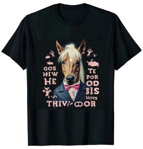 Ulloord Dog And Horse Lover Art For Women Equestrian T-Shirt