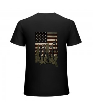 Ulloord Flag American Flag Sleeve Mens Short Sleeve T-Shirt Graphic Tee