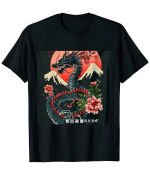 Ulloord Japanese Aesthetic Dragon Tokyo Japan Manga Anime Asian 80’s T-Shirt
