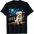 Ulloord Funny dog art painting dog Lover Starry Night dog Van Gogh T-Shirt