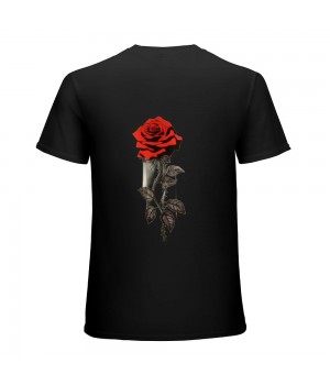 Ulloord Men's Graphic Tees Vintage T-Shirts Floral Letter Print Crewneck T Shirts Short Sleeve Casual Summer Shirt