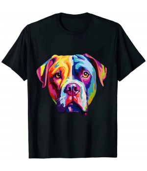 Ulloord English British Bulldog Pop Art Portrait for Dog Owners T-Shirt