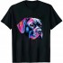 Ulloord Colorful Boxer Dog Art Watercolor T-Shirt