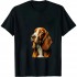 Ulloord Basset Hound Starry Night Impressionist Dog Art  T-Shirt