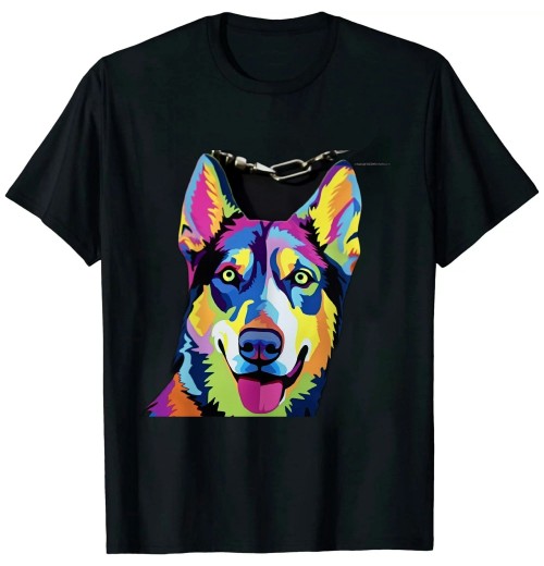 Ulloord Colorful Pop Art Portrait For Dog Owners T-Shirt