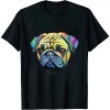 Ulloord Splash Art Pug Colorful Cute Mops Dog Men Women T-Shirt