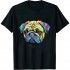 Ulloord Splash Art Pug Colorful Cute Mops Dog Men Women T-Shirt