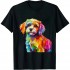 Ulloord Colorful Pop Art Bichon Frise Dog Lover Portrait T-Shirt