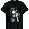 Ulloord Anime Horror Girl Aesthetic Soft Grunge Waifu Japanese Otaku T-Shirt