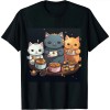 Ulloord Anime Boba Tea Bubble Tea Gaming Gamer Ramen Cat T-Shirt