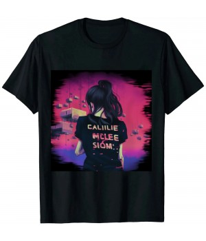 Ulloord Japanese Vaporwave Sad Anime Girl Game Over Indie Aesthetic T-Shirt