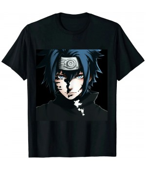 Ulloord  Shippuden  Sasuke Split Face T-Shirt