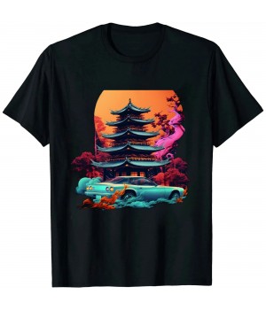 Ulloord Japanese Retro Car Racing Drifting Art JDM Legend Tuning T-Shirt