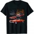 Ulloord Vintage Classic Muscle Car Retro American Flag Patriotic T-Shirt