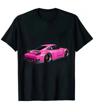 Ulloord Z33  Pink Illustrated Graphic T-Shirt