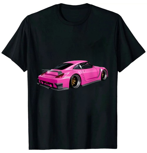 Ulloord Z33  Pink Illustrated Graphic T-Shirt