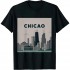 Ulloord Chicago City Skyline Lights at Night T-Shirt