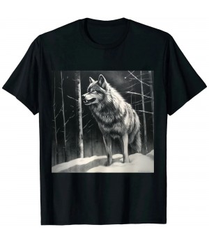 Ulloord Wolf Hunting Ground, Icy Moon Forest wildlife T-Shirt