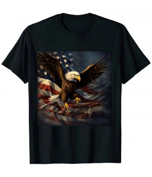 Ulloord Patriotic American Design With Eagle And Flag T-Shirt