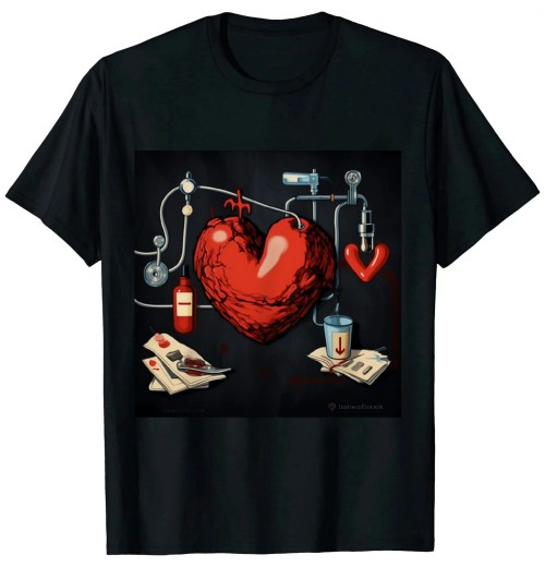 Ulloord Valentines Day Nurse Funny Nursing Scrub Top Women T-Shirt