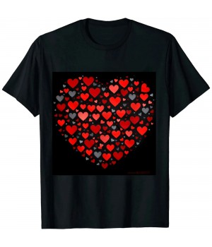 Ulloord Love Heart For Womens Girls Kids T-Shirt