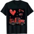 Ulloord Kids Valentines Day Construction Trucks Funny Boys Kids Toddler T-Shirt