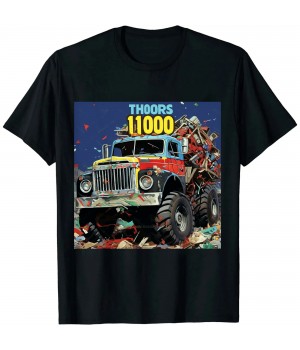 Ulloord 100 Days of School Monster Truck 100th Day of School Boys T-Shirt